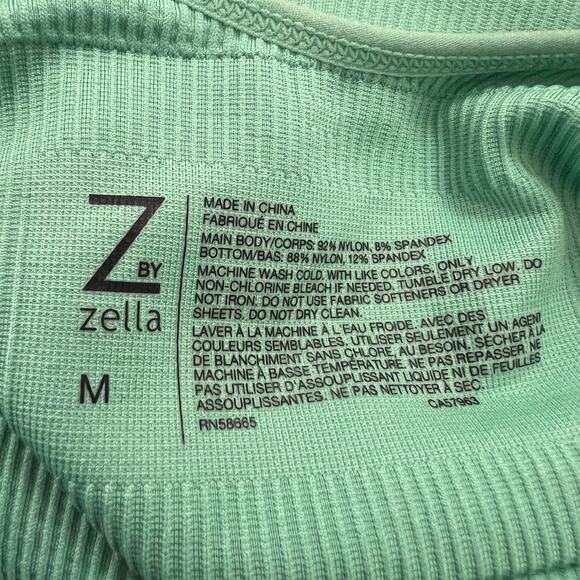 Z By Zella mint green ribbed longline bralette - Picture 4 of 4